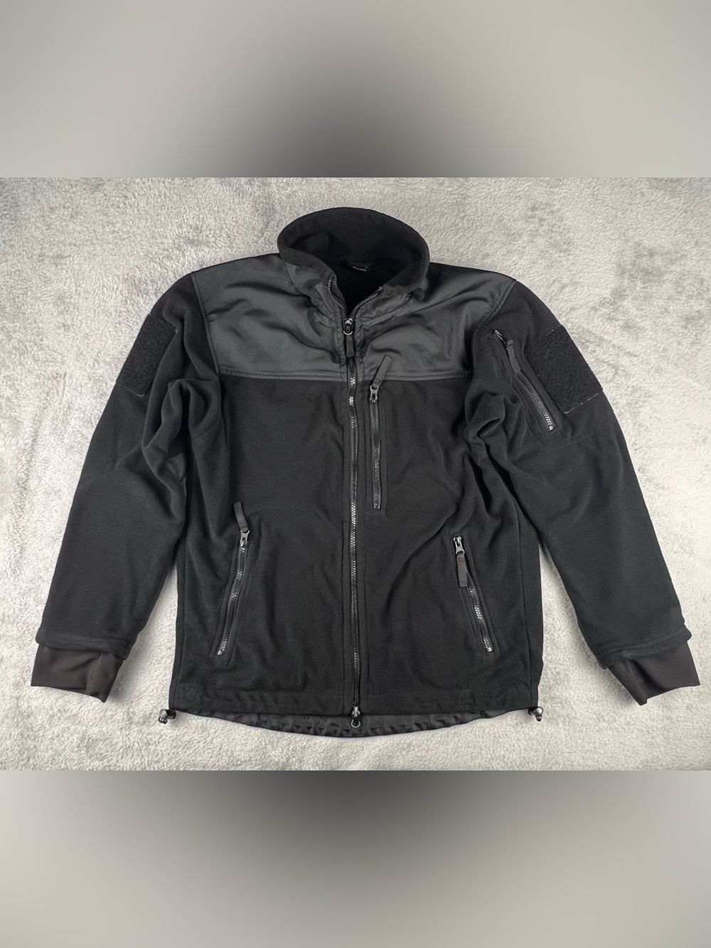 Condor Alpha Fleece Jacket Mens Small Black Full Zip Military Tactical Coat 601